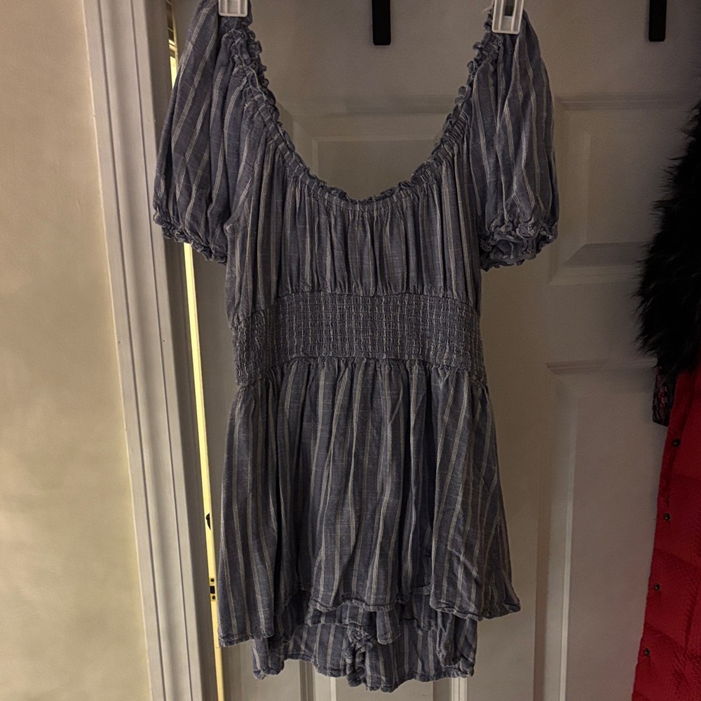 Striped Blue romper